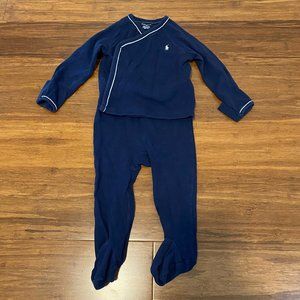 Ralph Lauren Two Piece Infant Pajama Set Size 9M